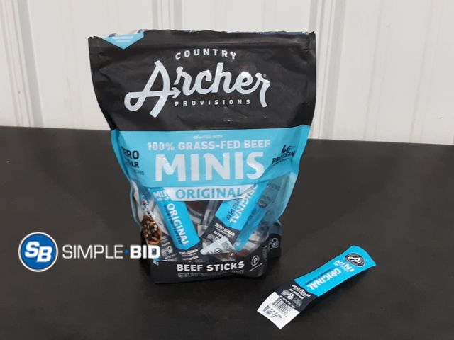 Lot 58-21467 - Country Archer Provisions Grass-Fed BEEF minis 19 individually packaged - unopened