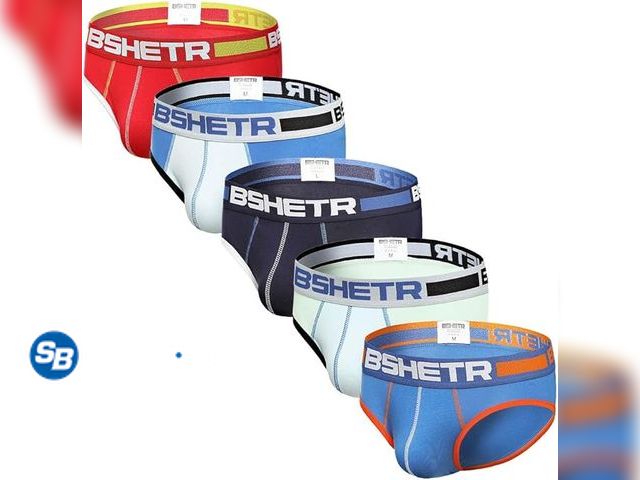 Lot 58-40117 - New Men's Underwear Briefs 5-Pack Cotton Low Rise Multi Color Soft Underpant - SIZE L