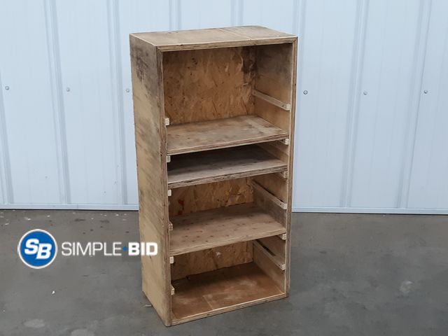 Lot 58-29712 - Wooden 3 Adjustbale Shelf Unit - 9 x 16 x 32"