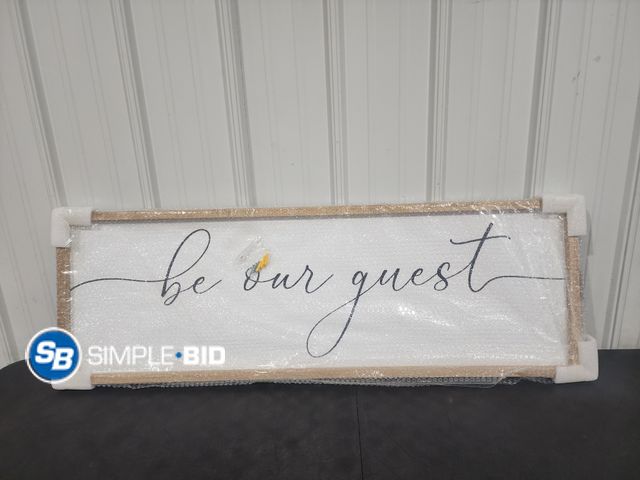 Lot 58-27078 - "Be Our Guest" Wooden Sign - 16 x 48"