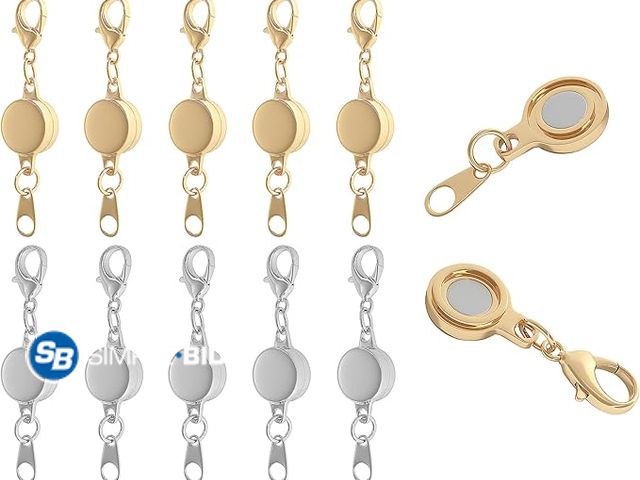 Lot 58-17658 - New KONMAY 30 Sets Magnetic Necklace Extender Clasps and Closure, Round Mixed Magnetic Necklace Brac...