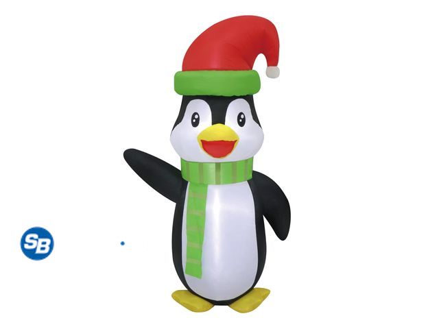Lot 58-34915 - New Holiday Time Christmas Penguin Inflatable, 3.5FT