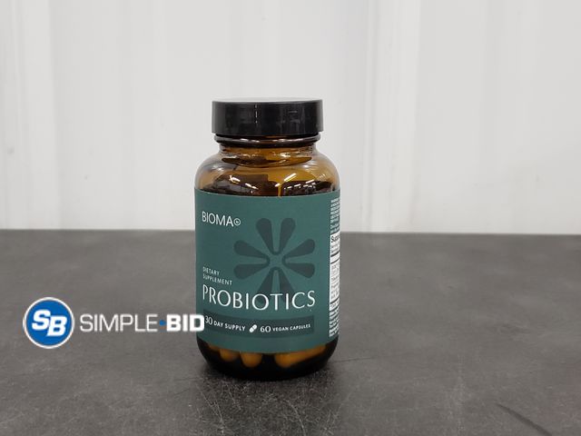 Lot 58-66115 - BIOMA Probiotics (60) Capsules - Open Bottle Mostly Full