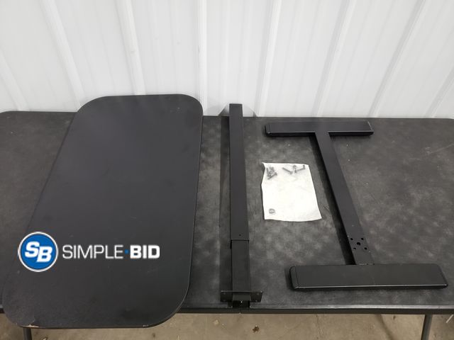 Lot 58-56228 - Laptop Cart with Drink Holder  , Black - Light Damage on Top