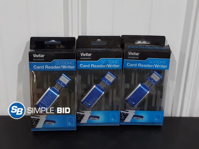 Lot 58-21909 - Lot of (3) New Vivitar SD/SDHC Card Reader/writer