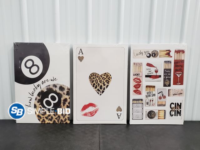 Lot 58-74518 - Lot of (3) Canvas Prints
