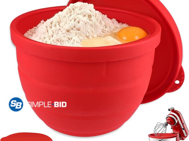 Lot 58-83344 - New Foldable Silicone Bowl Liners for KitchenAid Tilt-Head 5QT Mixer,Mixing Bowls Insert with Lids，D...