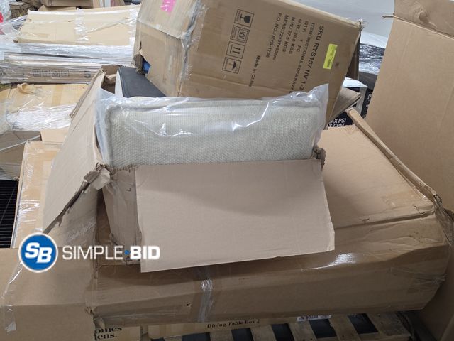 Lot 58-68852 - Skid Full of Various Furniture Items, Open Boxes, boxes 1 of 2, may or may not be complete