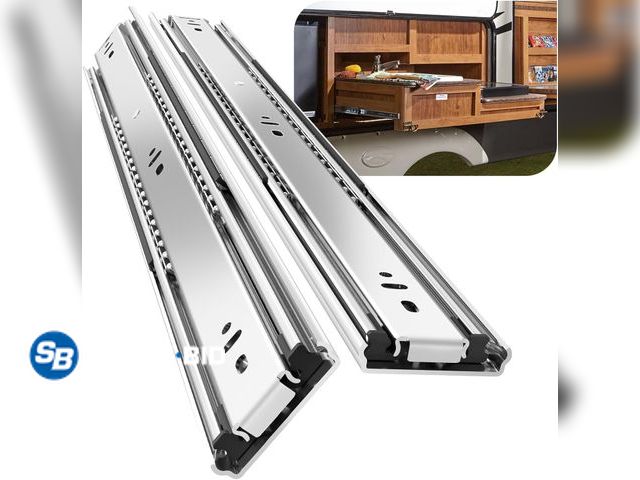 Lot 58-59755 - Lot of (2) New Aolisheng 1 Pair | Soft Close Drawer Slides 22 inch, HBL’ Heavy Duty Cabinet Drawer S...