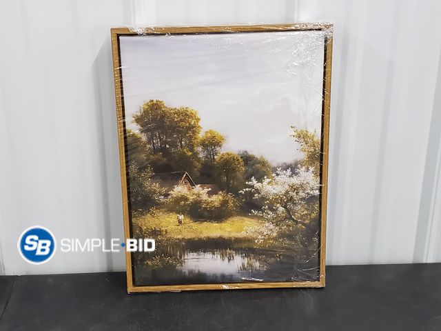 Lot 58-53844 - Decorative Framed Canvas Artwork - 12 x 16"
