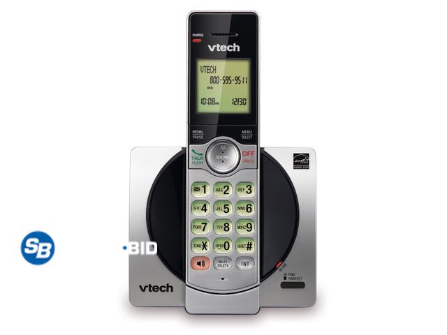 Lot 58-28612 - VTech DECT 6.0 Expandable Cordless Phone with Call Block, CS6919 (Silver &amp; Black) - appears unus...