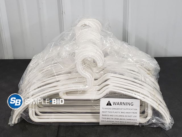 Lot 58-53663 - Lot of (30) Plastic Hangers