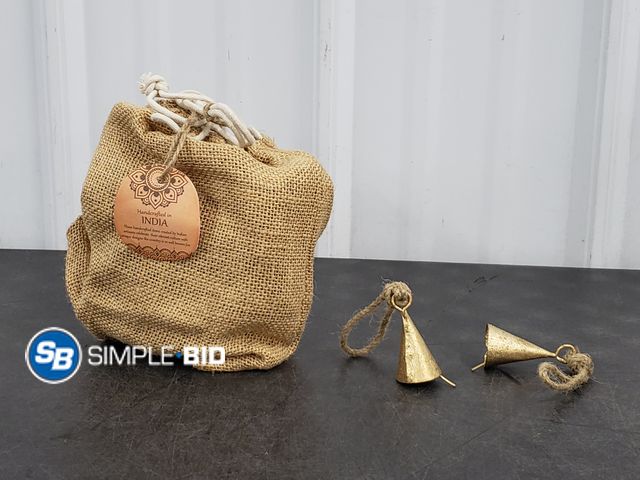 Lot 58-77988 - Lot of (36) Bells with Burlap Strings