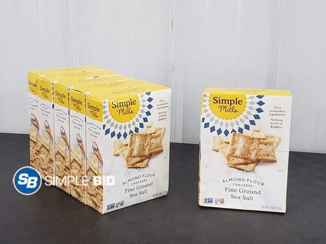 Lot 58-67762 - Lot of (6) Simple Mills Almond Flour Crackers, Fine Ground Sea Salt - Gluten Free, Vegan, Healthy Sn...