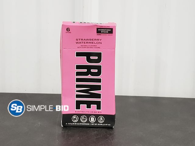 Lot 58-70281 - Prime Hydration Sticks, Strawberry Watermelon, 6 Count, Electrolytes, Zero Sugar - unopened - expire...