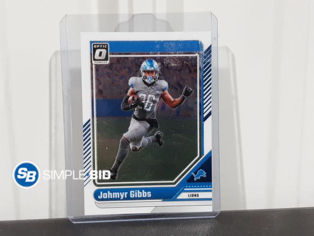 Lot 58-28751 - Detroit Lions Jahmyr Gibbs Card -Dunruss Optic - Panini 2024