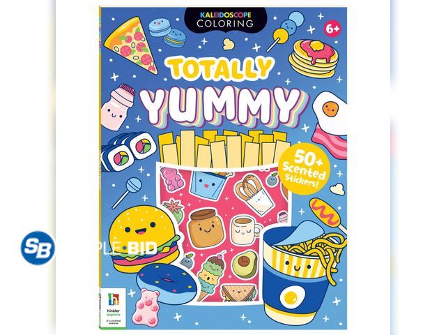 Lot 58-60846 - New Hinkler Kaleidoscope Coloring Stickers Totally Yummy for Children Age 6 and up, 48 Pages