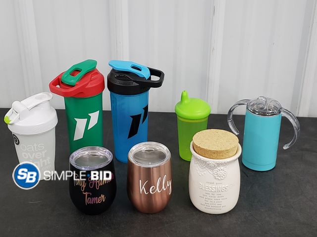 Lot 58-77110 - Lot of (8) Various Drinking Containers