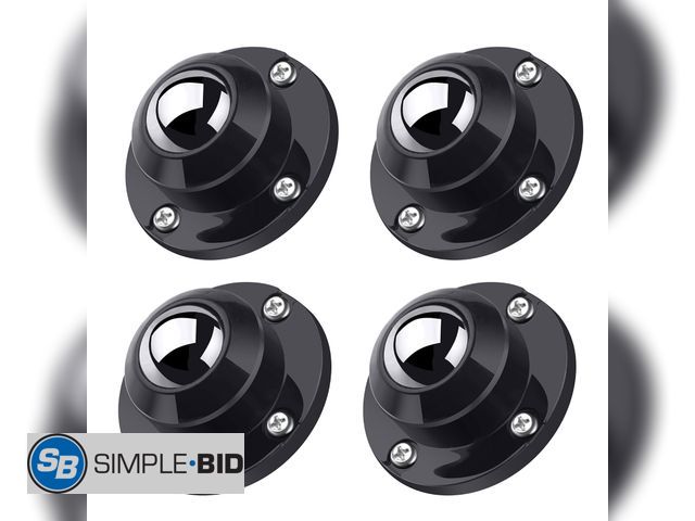 Lot 58-20884 - PlusRoc 4 Pack 1 Inch Self Adhesive Paste Caster Wheels for Furniture Kitchen Appliance Rollers, Loa...