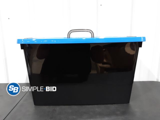Lot 58-28304 - New New AREYZIN 52qt Plastic Storage Bin With Lid - Great for storing all of your items