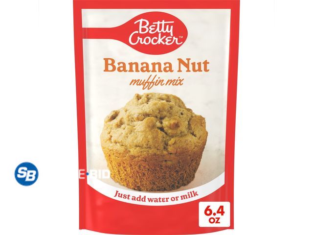 Lot 58-71808 - Lot of (9) Betty Crocker Banana Nut Muffin Mix, Made With Walnuts, 6.4 oz. - unopened - expired