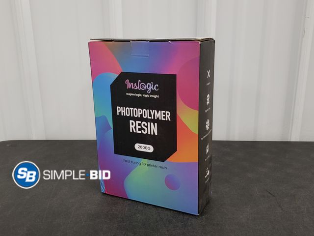 Lot 58-37235 - Inslogic Photopolymer Resin - 2000 G - Fast curing 3D Printer Resin - Solid Black - Tough Durable Ny...