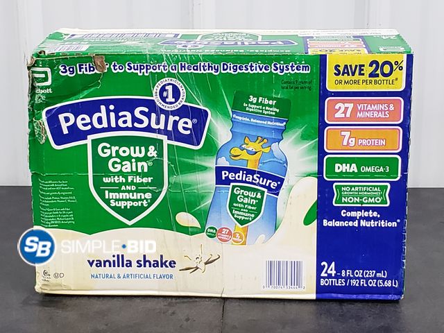 Lot 58-66697 - PediaSure Grow &amp; Gain With Fiber, Kids’ Nutritional Shake, With Protein, DHA, And Vitamin 20 pac...