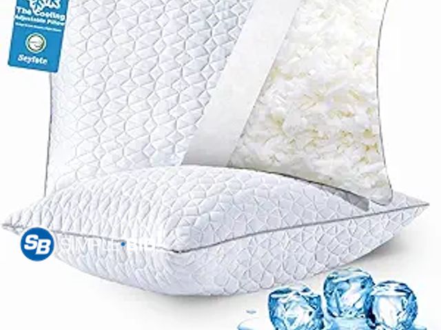 Lot 58-60015 - New Puredown Memory Foam Pillows Queen Size Set of 2，Temperature Regulating Reversible Summer Coolin...