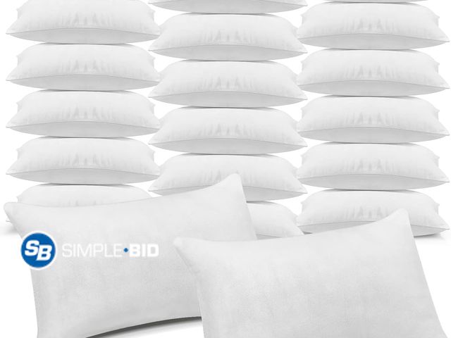 Lot 58-31790 - Macarrie 20 Pcs Queen Size Pillows for Sleeping Standard Size Inserts Hotel Bed Pillows Bulk for Sto...