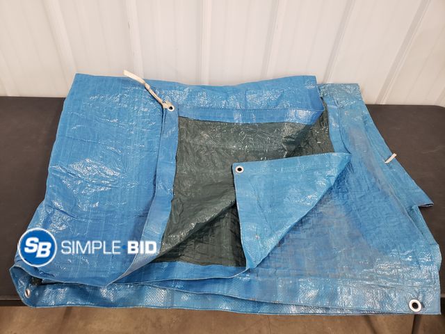 Lot 58-63306 - Blue Tarp - 56" x 104" - Used