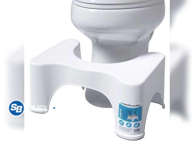 Lot 58-75729 - New Squatty Potty 9 in Plastic Toilet Stool, White
