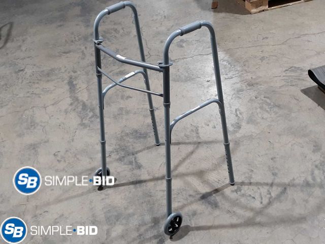 Lot 58-25278 - Guardian Basic Tow button Folding Walker with 5" Wheels - New out of box