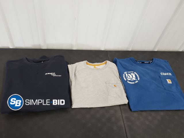 Lot 58-63491 - Lot of MEN'S Carhartt  shirts - variety of styles and sizes - used but in good condition