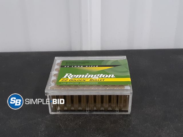 Lot 58-30736 - Remington 22 Golden Bullet 100 Rimfire Cartridges  - 22 Logn Rifle