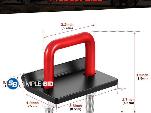 Lot 58-50620 - Set of (2) Anti Rattle Hitch Tightener - No Rattle Noise Hitch Clamp for 1.25 inch Trailer Hitches, ...