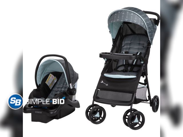 Lot 58-28544 - New Cosco Kids Lift &amp; Stroll DX Travel System, Gray Arrows