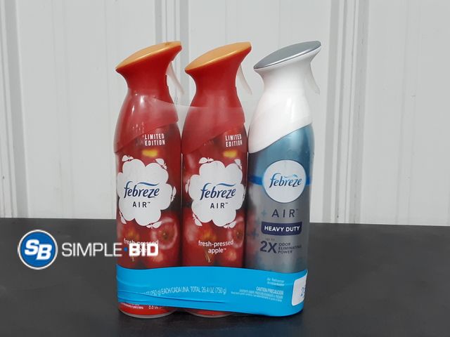 Lot 58-34755 - Febreze AIR -- set of (3) -- Fresh pressed apple -- Febreze Air heavy duty - unopened