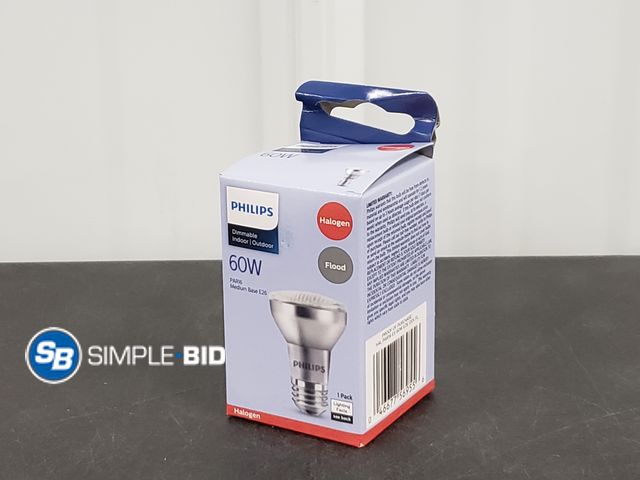 Lot 58-41326 - Lot of (12) New Philips 60W Halogen Flood lights