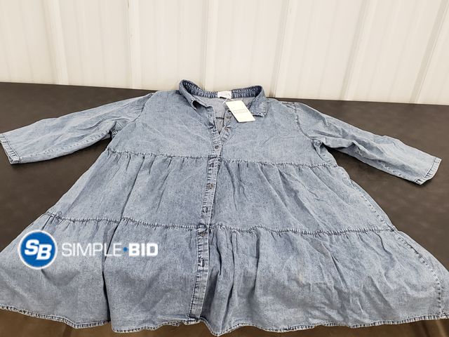 Lot 58-74691 - New Women's Ninexis Denim Dress - SIZE 2XL