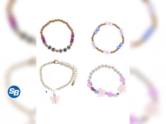 Lot 58-57815 - New Wonder Nation 4 Pack Bracelet Set with Butterflies and 'Be You' Letter Beads (Girl's)