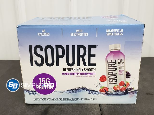 Lot 58-30621 - ISOPURE! Mixed Berry Protein Water 11 - 20 fl oz - unopened