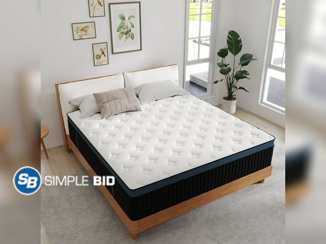 Lot 58-68436 - New  12 inch Full Mattress, Gel Memory Foam &amp; Spring Hybrid Medium