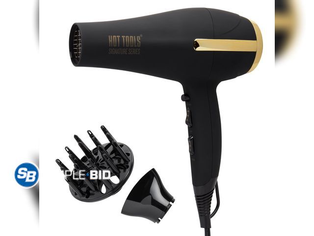 Lot 58-54187 - New Hot Tools Pro Signature 1875W Ionic + Ceramic Hair Dryer, Black