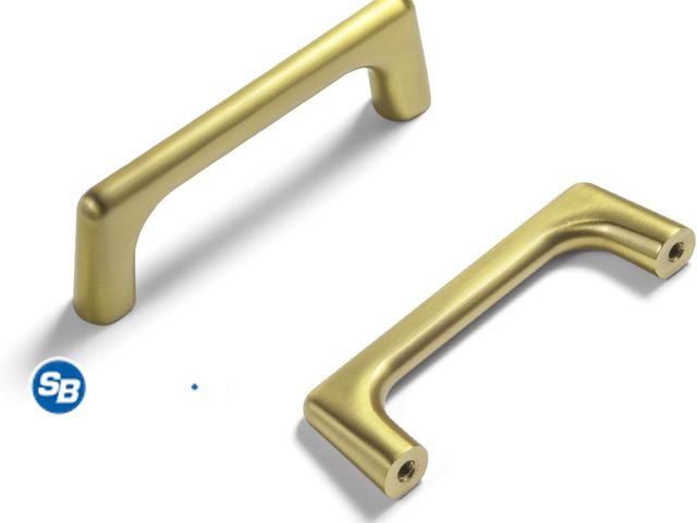 Lot 58-80801 - Goo-Ki Brushed Gold Cabinet Pulls with 3'' Hole Centers, Modern Style Zinc Alloy Cabinet Handles for...
