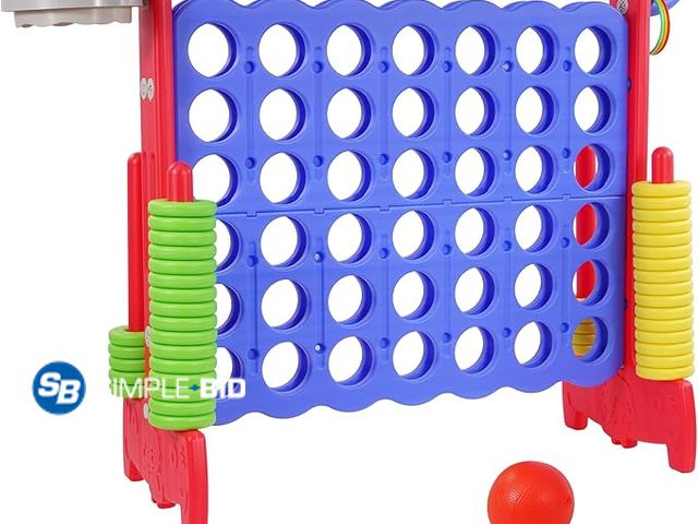 Lot 58-31961 - New Giant 4-in-A-Row Connect Game Outdoor, Jumbo 4-to-Score Yard Games for Kids and Adults with Bask...