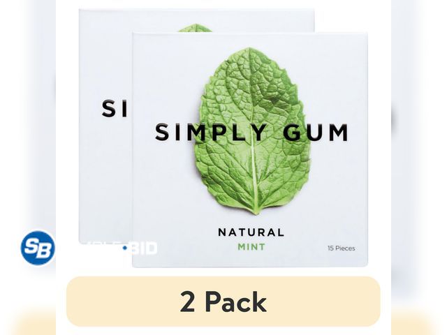 Lot 58-71789 - Lot of (2) Peppermint Natural Gum 15ct - unopened - BB 10/26