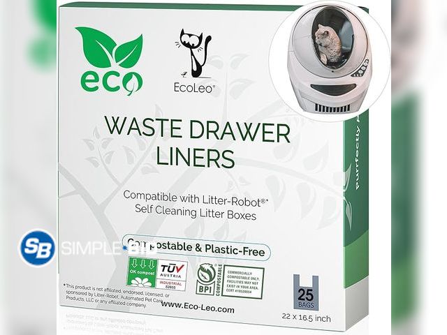 Lot 58-21387 - New EcoLeo, Compatible with Litter-Robot 3, Plant-Derived and Plastic-free, Handle Waste Drawer Line...