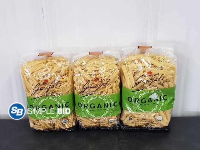 Lot 58-68729 - Lot of (3) New Garofalo Organic NOODLES (2) cASARECCE (1) Penne Ziti Rigatae