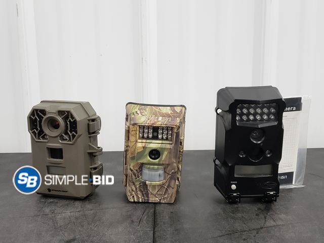Lot 58-59710 - Lot of (3) Trail Cams (1) Stealth Cam Model STC-G26NG-Bulk (2) Wildgame includes Batteries and (2) M...