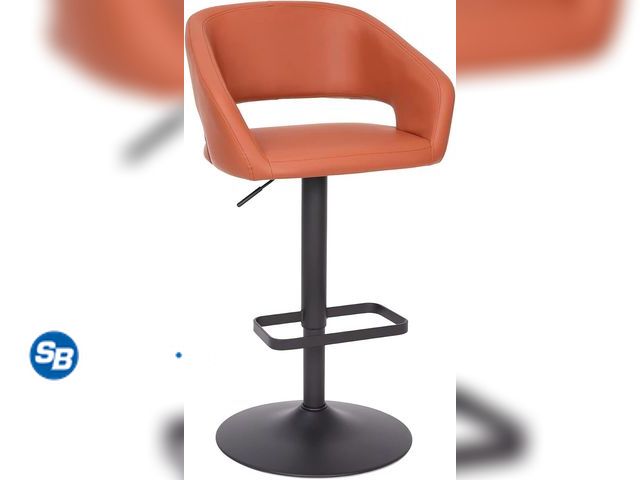 Lot 58-31709 - New Flash Furniture Erik Comfortable &amp; Stylish Contemporary Barstool with Rounded Mid-Back and F...